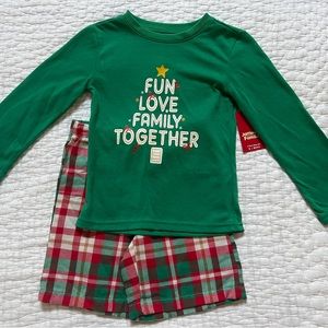 NWT BOYS JAMMIES FOR YOUR FAMILIES PLAID CHRISTMAS PAJAMAS SET 4